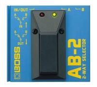 Conmutador de pedal bidireccional BOSS AB-2 - Selector A/B con funcionamiento con un clic, conmutación silenciosa y sólida construcción de BOSS