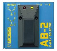 Conmutador de pedal bidireccional BOSS AB-2 - Selector A/B con funcionamiento con un clic, conmutación silenciosa y sólida construcción de BOSS