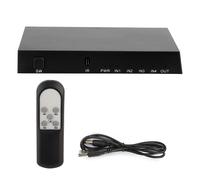 Conmutador de puertos de entrada HDMI, resolución 4K, conmutador AV con control remoto, diseño compacto para cine en casa e instituciones