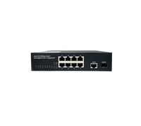 Conmutador de red, Conmutador Gigabit Ethernet De 9 Puertos Con Enlace Ascendente 1 Rj45+1sfp Convertidor De Medios De 10 Puertos Conmutador De Escritorio/montaje En Rack,Confiable