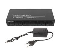Conmutador de red Fast Ethernet con puertos de fibra SC duales, admite extensión de distancia de 25 km, indicador LED para Link Act Fdx Tp Power