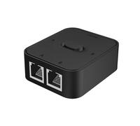 Conmutador de Red Gigabit de 2 Puertos Conmutador RJ45 Extensor de Cable Divisor de Red Conmutador de Red Externo de 2 VíAs Divisor-Negro