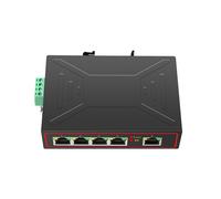 Conmutador de red industrial de 5 puertos y 100 M, concentrador RJ45, divisor de Internet, plug and play, tipo riel DIN, mejorado