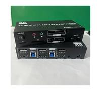 Conmutador de vídeo, Conmutador KVM de dos monitores 4K120Hz, 2x2 USB 3.0 DP, 2 entradas y salidas, 8K60Hz, pantalla mixta, ordenadores, puertos SD/TF(TA202-HDMI DP)