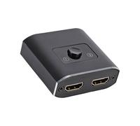 Conmutador de video de control manual, conmutador bidireccional de metal para contenido 3D 4K @ 30Hz 1080P, compatible con selector de carcasa de metal para juegos