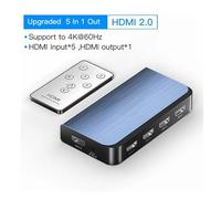 Conmutador de Vídeo, Divisor 5 en 1 salida 4K/60Hz 5x1 3x1 adaptador Mi Box Switch 3 2,0 Switcher(4K60Hz Splitter)