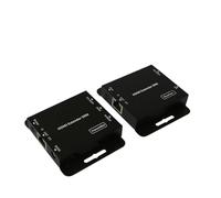 Conmutador de vídeo, Extensor de 2 puertos IR POE Cat5/6 (extensor Ethernet + salida) 1080P con adaptador corriente hasta 50 m