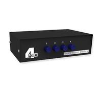 Conmutador de video portátil 4 en 1 para dispositivos de música estéreo L/derecho, compatible con consolas de juegos, receptores de video