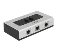 Conmutador DeLOCK RJ-45 3 puertos 1000 Mbit/s Negro Gris