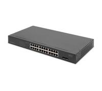 Conmutador Digitus 24 Puertos Gigabit PoE 370W SFP Rack 1U