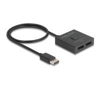 Conmutador DisplayPort 2 > 1 bidireccional 8K, Display Port Switch negro