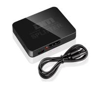 Conmutador divisor 1x2 compatible con HDMI 4K, amplificador de video de 1 entrada y 2 salidas
