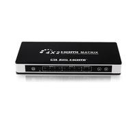 Conmutador/Divisor de Matriz HDMI 4x2 UHD 4K2K UHD 3D con función EDID, conmutador Distribuidor de Matriz HDMI, MHL, ARC, Cinch, Toslink, RCA