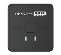 Conmutador/divisor DP 1.4 bidireccional 8K/30Hz, conmutador DisplayPort 2x1, divisor DP con control