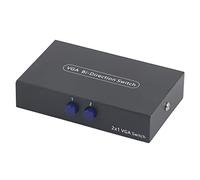 Conmutador Divisor VGA, Conecte 2 Computadoras a 1 Monitor, Plug and Play, sin Pérdida de Datos, Transmisión de Datos Rápida para VGA, XVGA, SVGA, UXGA y Pantalla Multisync