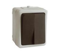 Conmutador doble de superficie estanco ip44