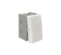 Conmutador empotrable 10A 250V, diseño estrecho, ideal para controlar iluminación en espacios reducidos.