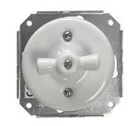 Conmutador empotrable lazo, porcelana blanca, F-Bright; para el control de iluminación en instalaciones eléctricas.