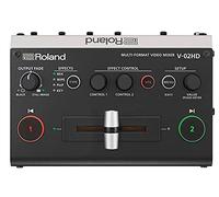 Conmutador, escalador, expansor y mezclador de vídeo multiformato Roland V-02HD con procesamiento de audio y efectos de vídeo