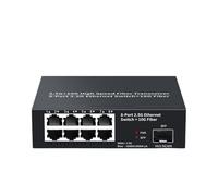 Conmutador Ethernet de 8 puertos 2.5GbE, conmutador de red de .5 Gbps, 1 ranura SFP+ de 10 GbE, laboratorio doméstico, no administrado Plug and Play (adaptador del Reino Unido)