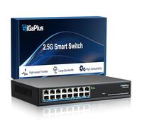 Conmutador Ethernet no administrado de 16 Puertos y 2.5G, 16 Puertos 2.5Gb Base-T. Conmutador de Red GiGaPlus de 2.5Gbps para NAS/PC de 2.5G, Punto de Acceso inalámbrico y Router WiFi6