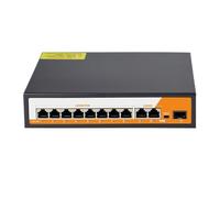 Conmutador Ethernet PoE RJ45 SFP De 48 V con Enlace Ascendente 802.3af/at, No Administrado, Plug and Play, For Cámara IP/NVR(11Port-1000Mbps-EU)