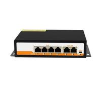 Conmutador Ethernet PoE RJ45 SFP De 48 V con Enlace Ascendente 802.3af/at, No Administrado, Plug and Play, For Cámara IP/NVR(6Port-100Mbps-US)