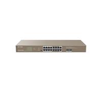 Conmutador Ethernet Tenda G1118P-16-250W de 16 Puertos Gigabit PoE con 2 Puertos SFP
