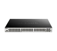 D-Link DGS-1510-52XMP/E - Switch PoE de 48 Puertos Gigabit L2+ (Funcionalidades L3) y 4 Puertos 10G SFP+, VLAN automática para Video vigilancia y telefonía IP, hasta 370 W - Cable de la UE