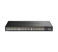 Conmutador gestionado inteligente D-Link DGS-1530-52P 48x Gigabit Ethernet (PoE+, máx. 370 W), 4x 10G SFP+, 1x USB 2.0, 1x puerto de consola