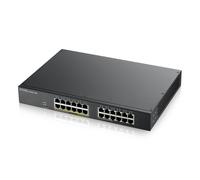 Conmutador gestionado inteligente Zyxel GS1900-24EP 24 puertos Gigabit Ethernet (12 con PoE+, máx. 130 vatios), capa 2, montaje en rack