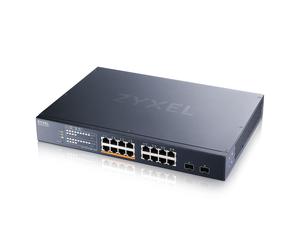 Conmutador gestionado inteligente Zyxel XMG1915-18EP 16x Ethernet 2,5G (8x PoE++, máx. 180W), 2x 10G SFP+