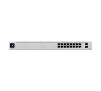 Conmutador gestionado PoE de 16 puertos estándar de Ubiquiti 16 Gigabit Ethernet (8 PoE+, máx. 42 W), 2 SFP