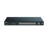 Conmutador gestionado Smart+ D-Link DGS-1100-26MPV2 [24 Gigabit Ethernet PoE máx., 2 GbE/SFP combinados]