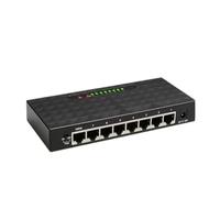 Conmutador Gigabit de 5/8 Puertos, conmutador Inteligente Ethernet de Alto Rendimiento, conmutador de Red de 1000Mbps, inyector de Internet Hub RJ45 (Size : Black 8Port 100M)