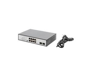 Conmutador Gigabit PoE - DIGITUS - DN-95140 - 8 Puertos RJ-45 - 2 Módulos SFP - No Gestionado