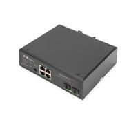 Conmutador Gigabit PoE Industrial Digitus de 4 puertos con 2 SFP