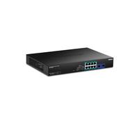 Conmutador Gigabit Web Smart PoE++ - TRENDnet - TPE-1020SB - 10 puertos - 95 W PoE++ - Negro
