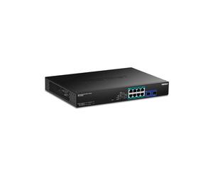 Conmutador Gigabit Web Smart PoE++ - TRENDnet - TPE-1020SB - 10 puertos - 95 W PoE++ - Negro