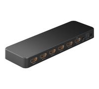 goobay 58479 HDMI Matrix Switch 4 a 2/Divisor Matrix Switch 4k @ 60 Hz/con mando a distancia para reproductor de Blu Ray, Xbox, PS5 y TV/conmutador de 4 entradas y 2 salidas,Schwarz