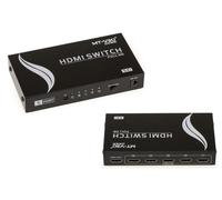 Conmutador HDMI 1.4V - HDCP - 5 Puertos - Con Control Remoto - Caja De Metal