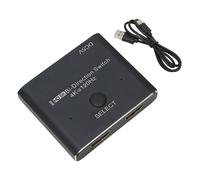Conmutador HDMI 2.1 de 48 Gbps, 8K a 60 Hz, 4K a 120 Hz, divisor bidireccional, Plug and Play, conmutación con un solo botón para PS5, Xbox, PC,