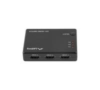 Lanberg Conmutador HDMI 4K 3 entradas Micro USB Control remoto Negro