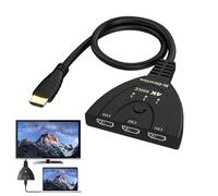 Conmutador HDMI 4K,Splitter HDMI 3 en 1,4K hdmi Splitter,Soporte de Calidad de Imagen de Alta definición 4k60hz,Switch Hdmi 3 Entradas a 1 Salida,Ampliamente Compatible con Varios Dispositivos