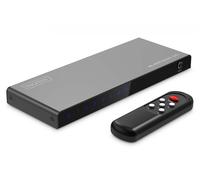 DIGITUS DS-55334 Conmutador HDMI 5x1-5 entradas 1 Salida - UHD 8K/60 Hz HDTV: 7680 × 4320p - HDCP 2.3 y HDMI 2.1 - HDR, CEC, Deep Colour, DTS, Dolby Digital, LPCM - para TV, Monitor, PS5, PS4, Xbox