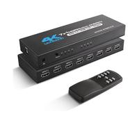 Conmutador HDMI 7 en 1 salida 4K@60Hz con control remoto IR, para reproductor de DVD PS5 PS4 Xbox