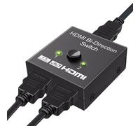 Conmutador HDMI bidireccional delgado pero fiable, compatible con alta definición, amplia compatibilidad y función Plug and Play para la gestión