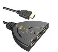 Conmutador HDMI, conmutador HDMI de 3 puertos 4K, interruptor 3x1, cable divisor HDMI, compatible con reproductor 3D Full HD 4K 1080P