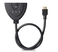 Conmutador HDMI para sus necesidades multimedia, compatible con Full HD, transmisión de vídeo estable, conmutación manual de 3 entradas y 1