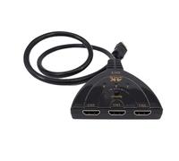 Conmutador HDTV de 3 puertos compatible con video 4K1080P, 3 puertos a 1 salida, conmutación sin problemas para cine en casa, conmutador Hdtv con control remoto